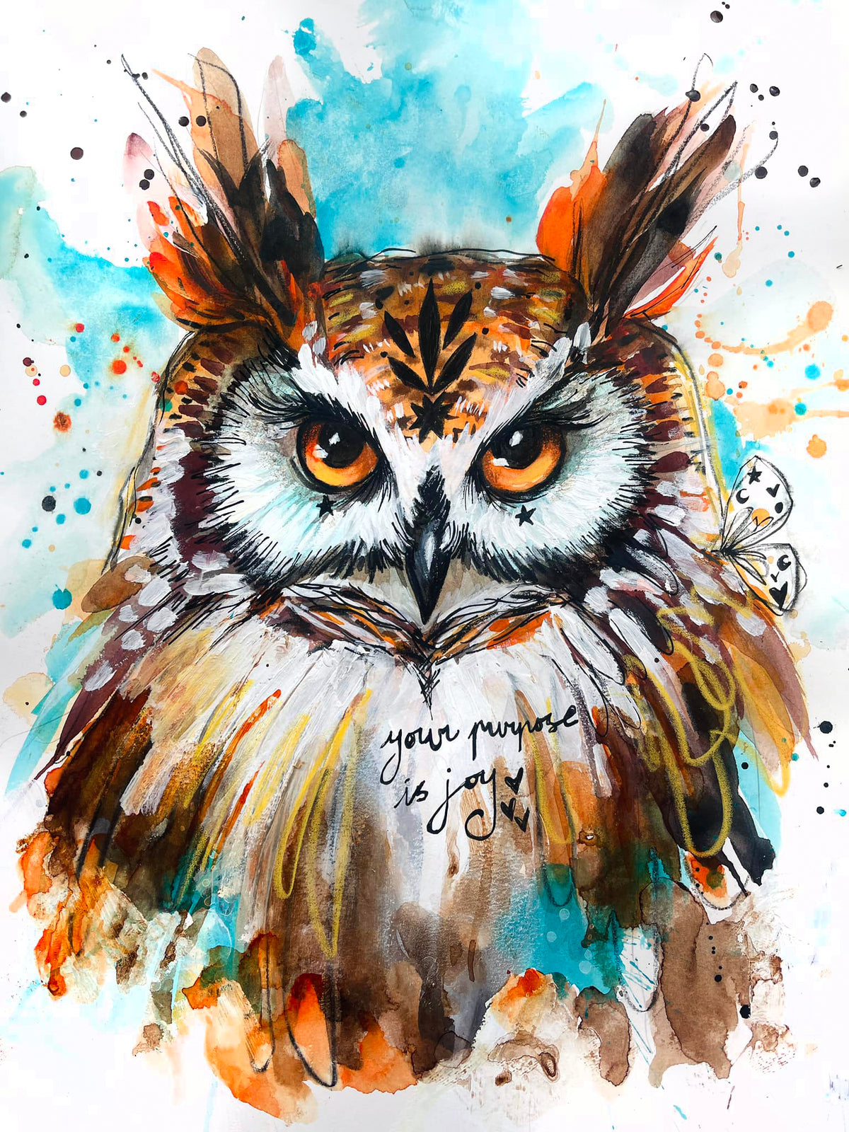 Joy Owl - Original Painting