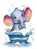 Bubbly Elephant - Original Painting