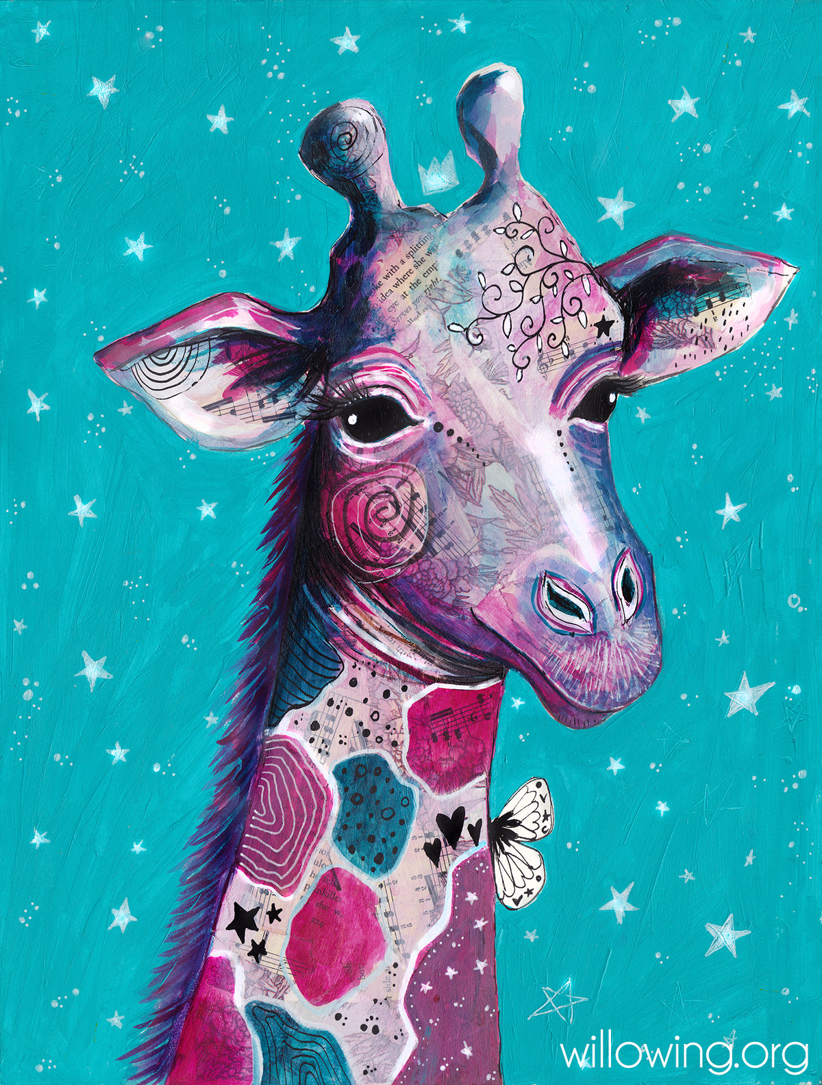Giraffe Love - Original Painting