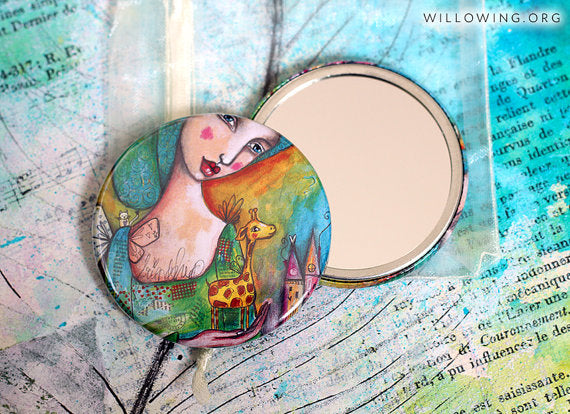 Little Giraffe - SMALL Pocket Mirror