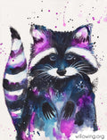 Messy Raccoon in Watercolour