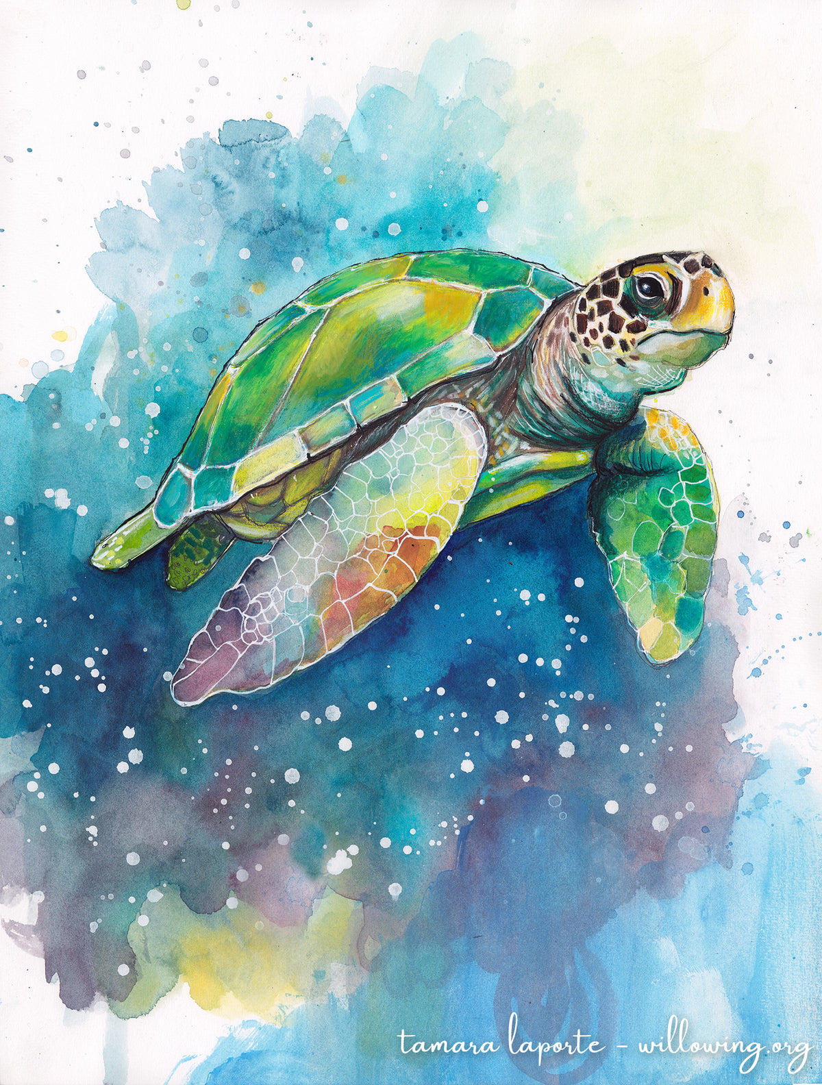 Sea Turtle Galaxy - Original Painting