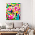 Brightly Blooms - Original Painting on Stretched Canvas - 20 x 16"