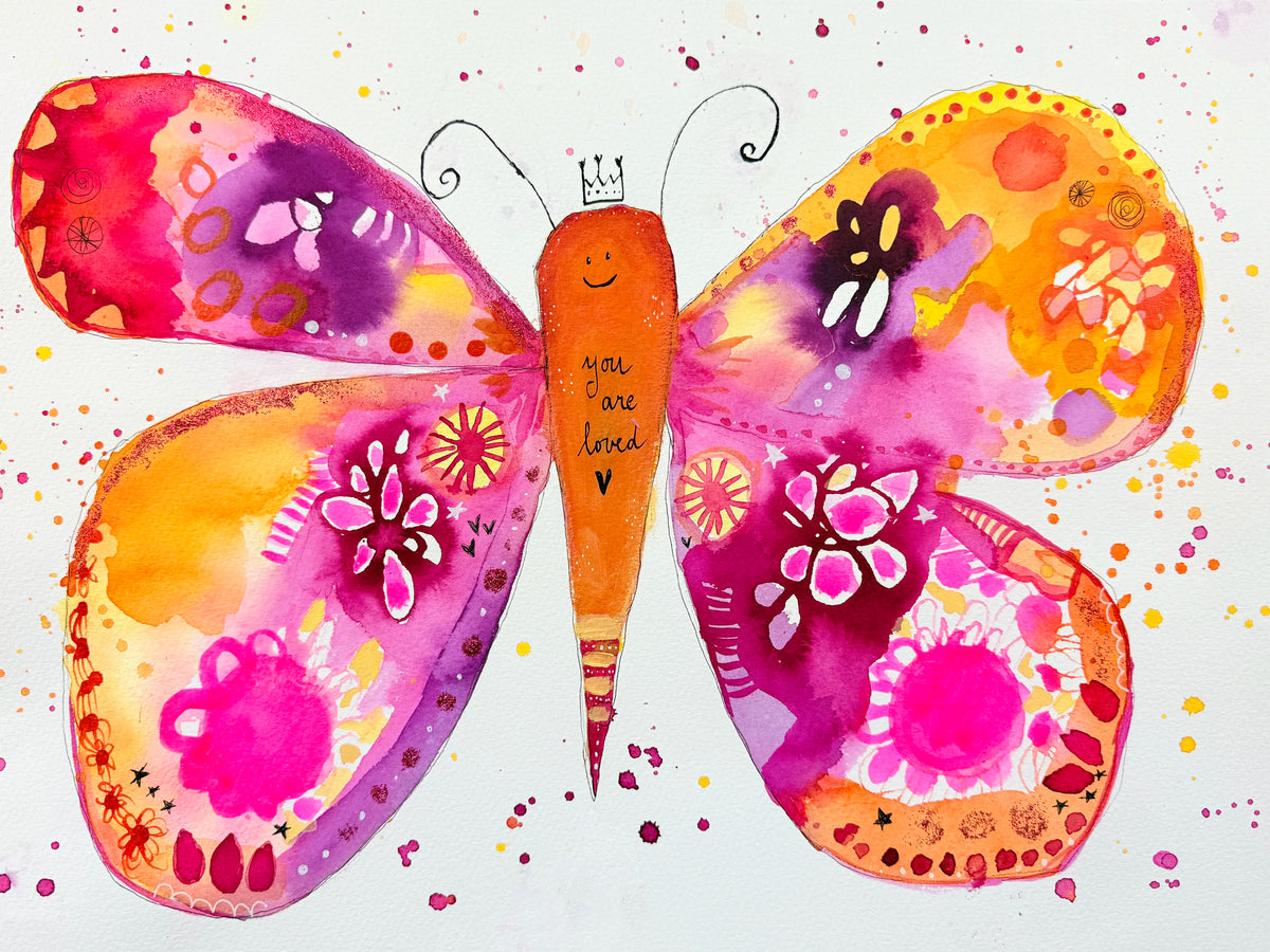Carrot Butterfly - Original Painting
