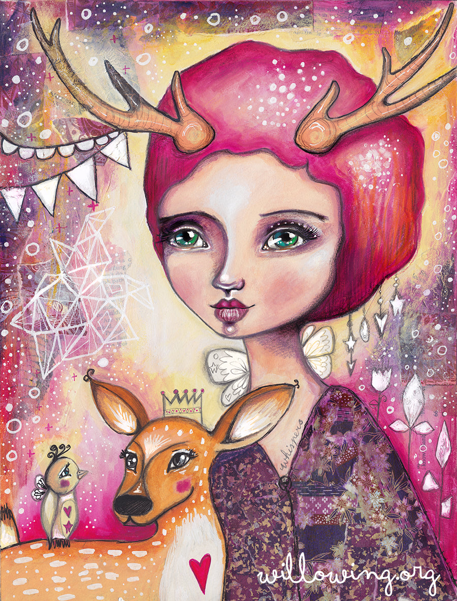 Fawn Girl - Original Painting