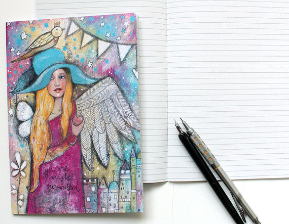 A5 Lined Notebook with Magic Personified Printed Cover