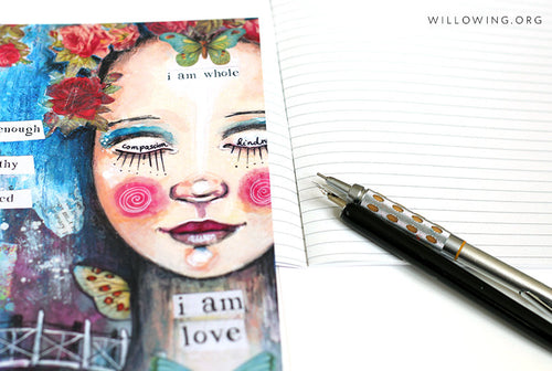 A5 Lined Notebook with I Am Love Printed Cover