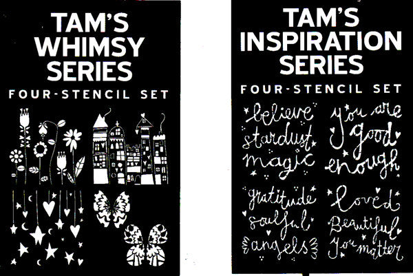 Both Sets of Tam's Stencils (Inspiration Series and Whimsy Series) - Artistcellar Signature Series Stencils designed by Tamara Laporte