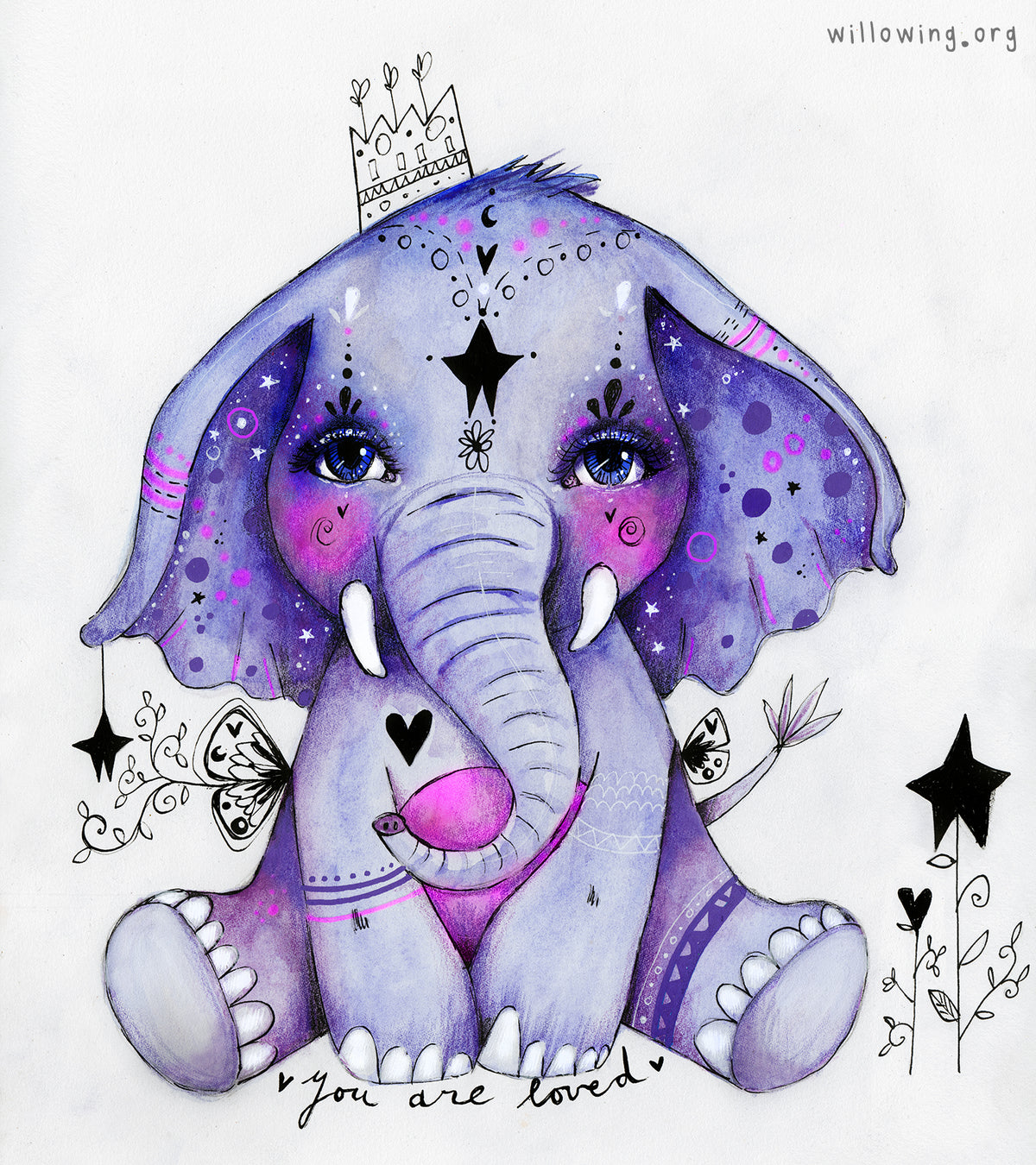 Love Elephant - Original Painting