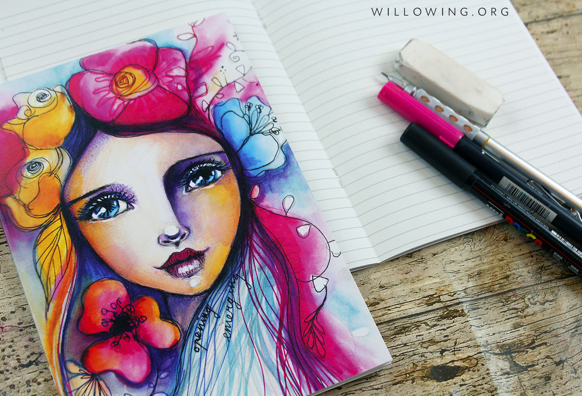 A5 Lined Notebook with Emerging Cover