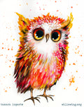 Cute Owl Pierre - Original Painting