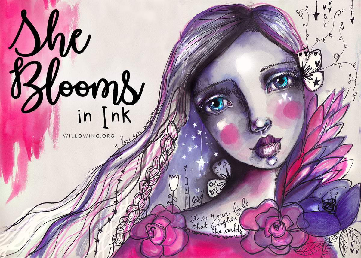 She Blooms in Ink